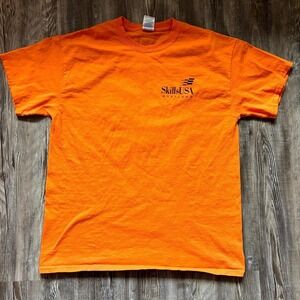 SkillsUSA Maryland 2016 T-Shirt Large Gildan Ultra Cotton Orange Short Sleeve
